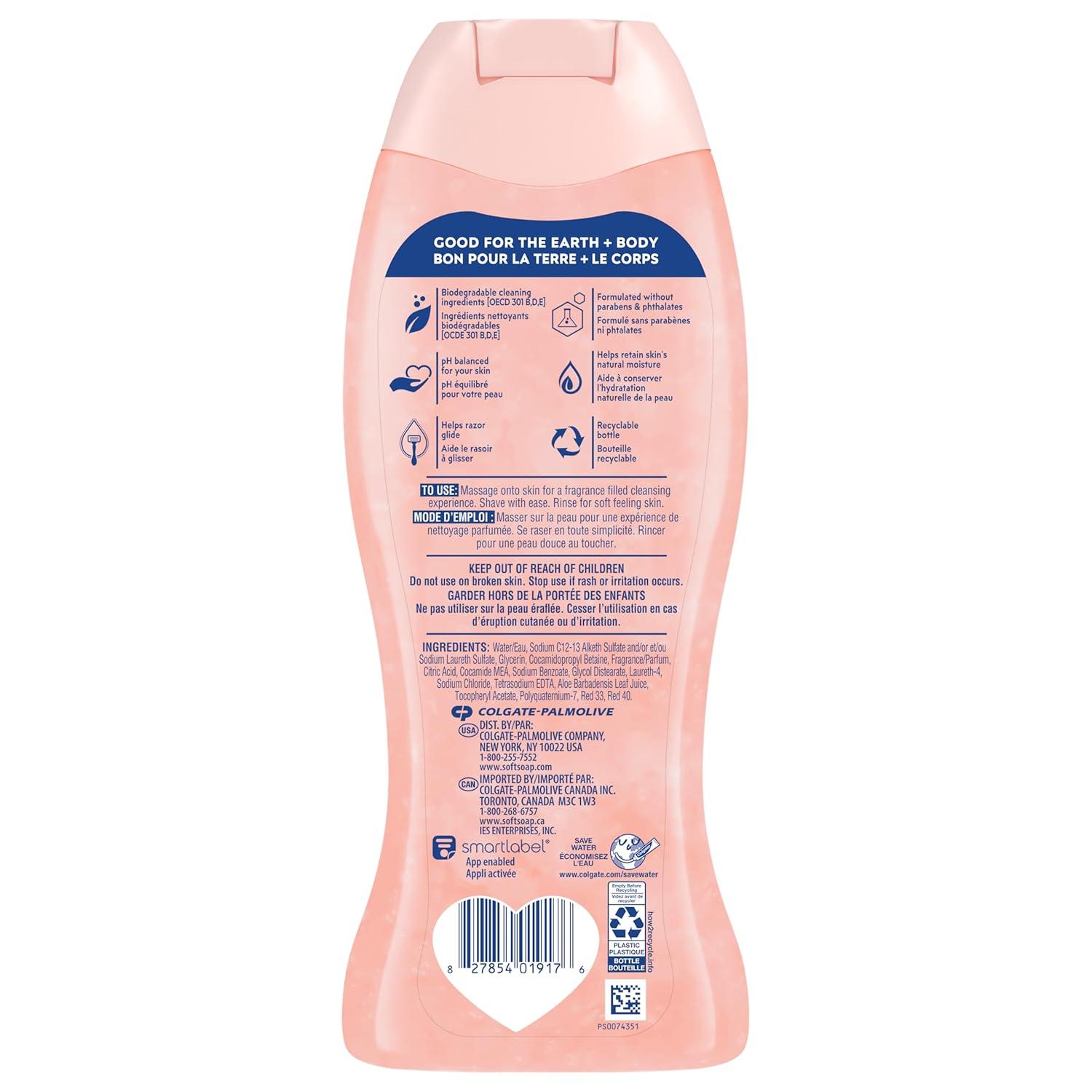 imageSoftsoap Body Wash Coconut Butter Scrub  Exfoliating Body Wash 20 Ounce 4 PackCreamy Strawberry