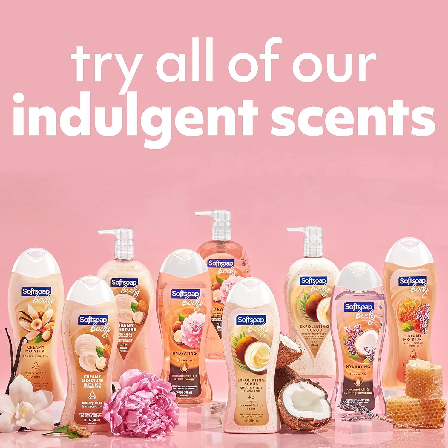 imageSoftsoap Body Wash Exfoliating Scrub Coconut Butter Scent 20 oz Bottle