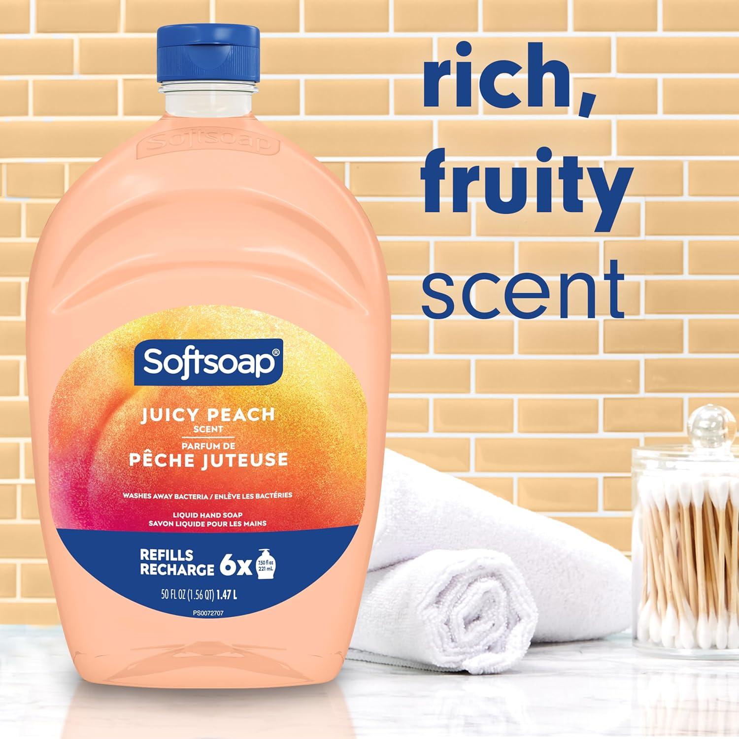 imageSoftsoap Milk ampamp Honey Scented Liquid Hand Soap Refill 50 OunceJuicy Peach