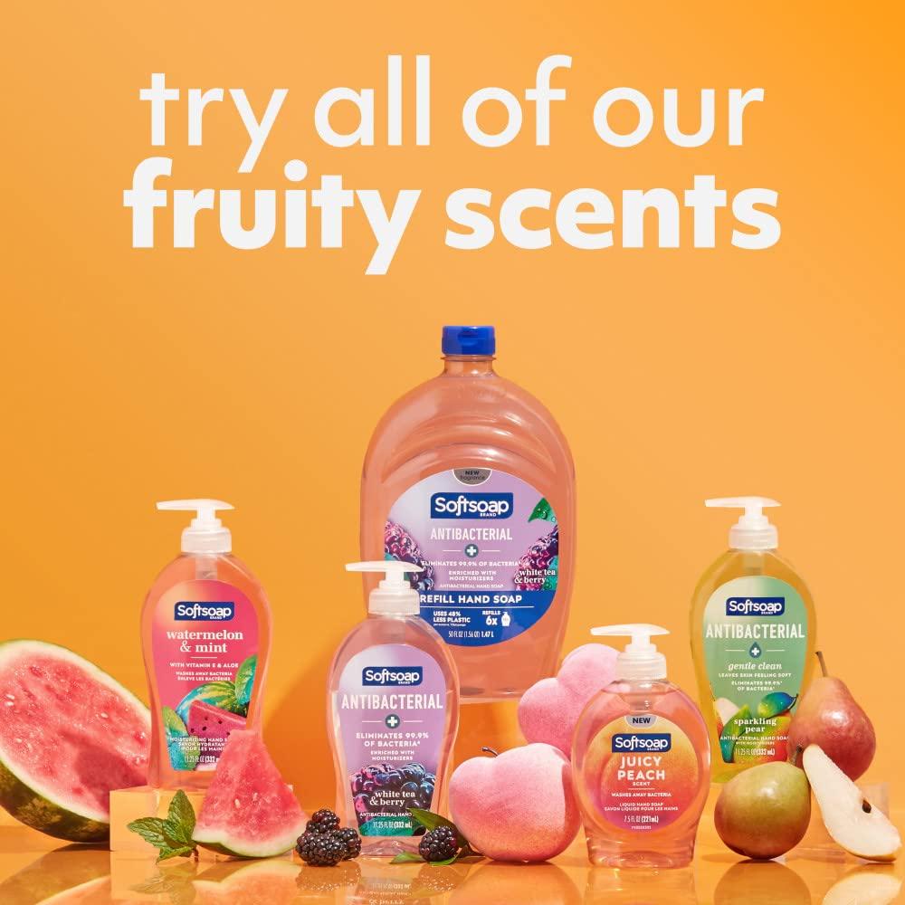 imageSoftsoap Milk ampamp Honey Scented Liquid Hand Soap Refill 50 OunceWhite Tea  Berry