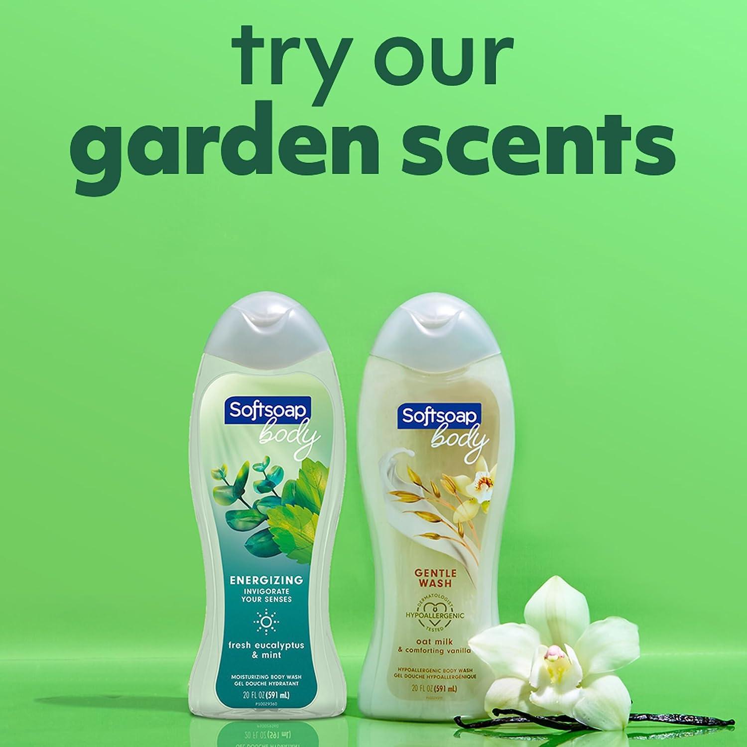 imageSoftsoap Moisturizing body wash macademia 20 ounce pump 20 Fl Oz 4 PacksEucalyptus  Mint