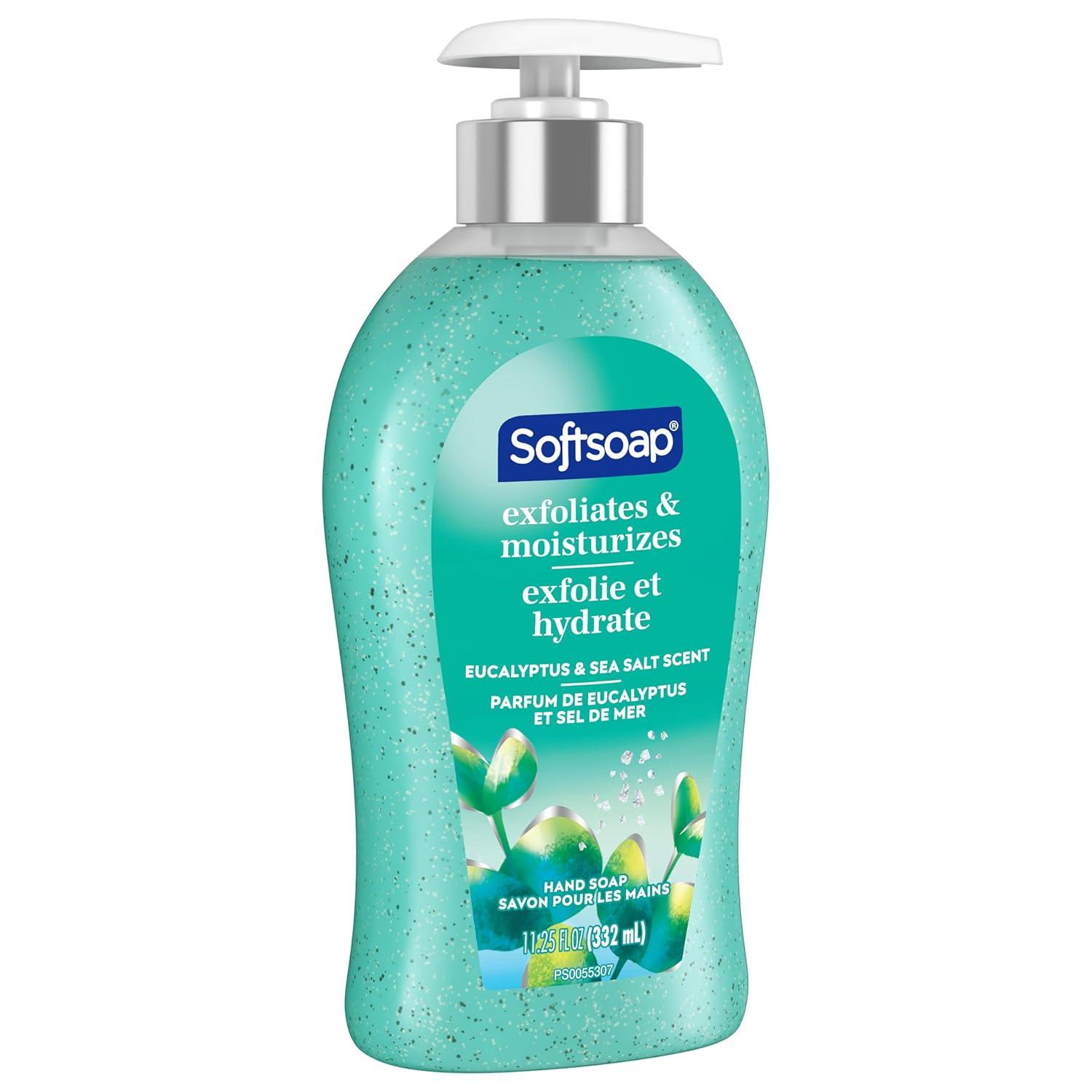 imageSoftsoap Warm Vanilla ampamp Coconut Milk Scent Liquid Hand Soap Moisturizing Liquid Hand Soap 1125 Ounce 6 PackCooling Eucalyptus Sea Salt