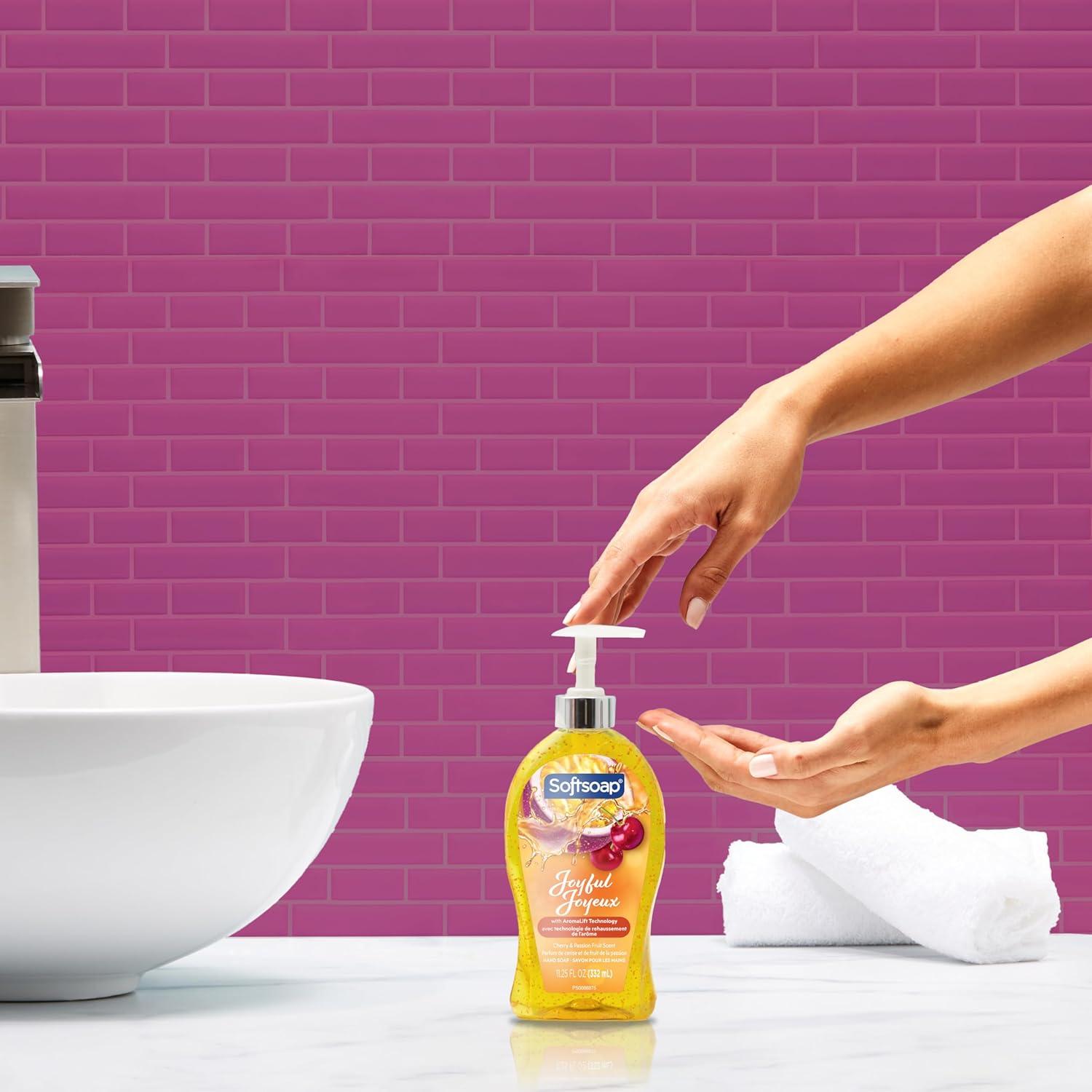 imageSoftsoap Warm Vanilla ampamp Coconut Milk Scent Liquid Hand Soap Moisturizing Liquid Hand Soap 1125 Ounce 6 PackJoyful