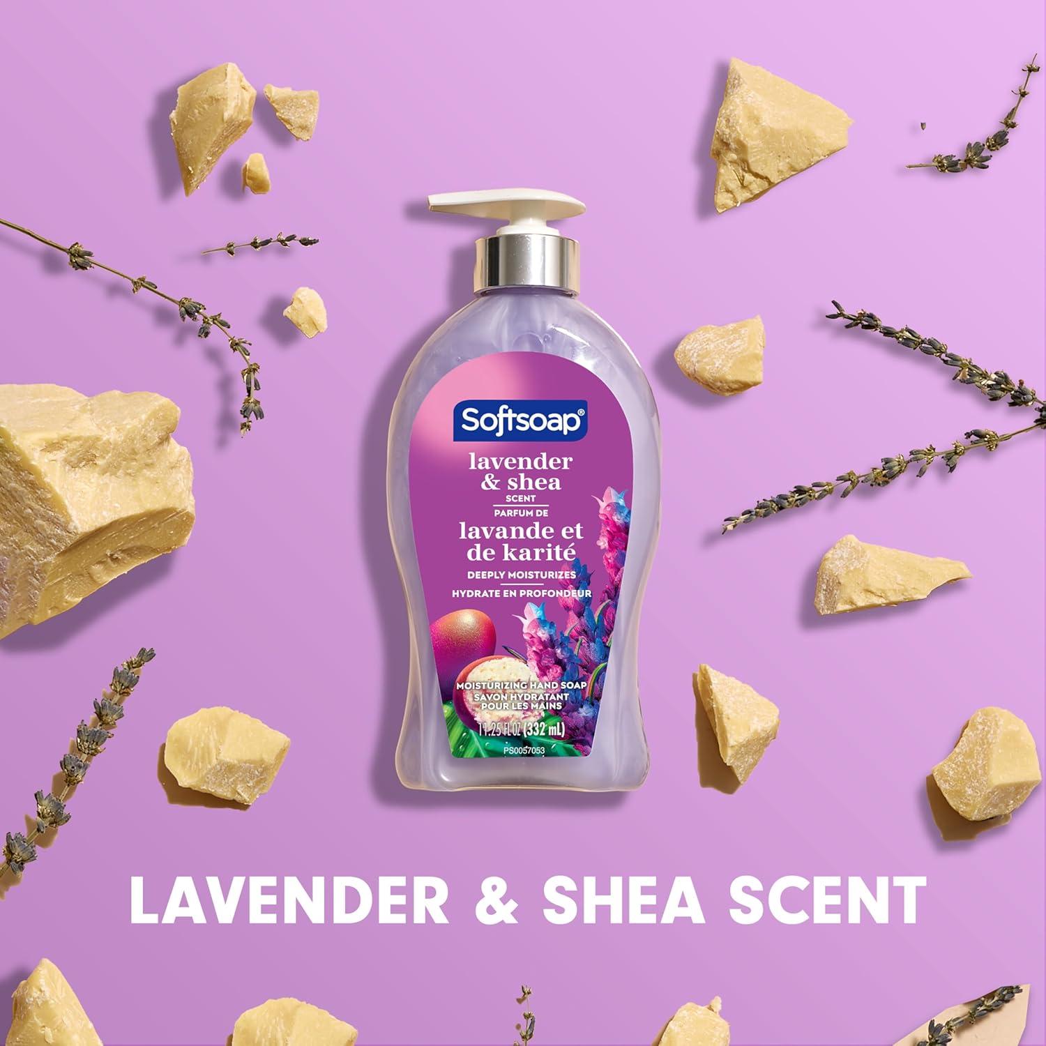 imageSoftsoap Warm Vanilla ampamp Coconut Milk Scent Liquid Hand Soap Moisturizing Liquid Hand Soap 1125 Ounce 6 PackLavender  Shea Butter