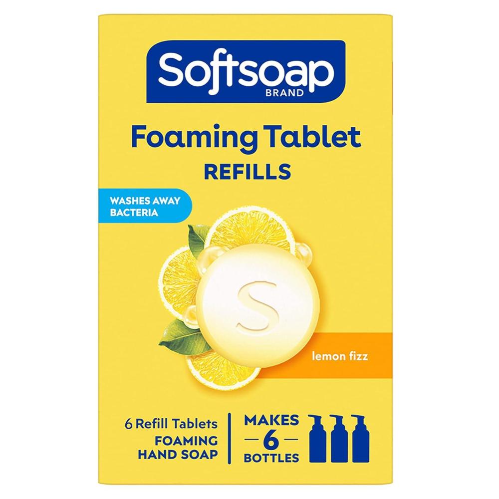 imageSoftsoap Hand Soap Tablets Foaming Hand Soap Refill Tablets Lemon Fizz 6 TabletsLemon Fizz