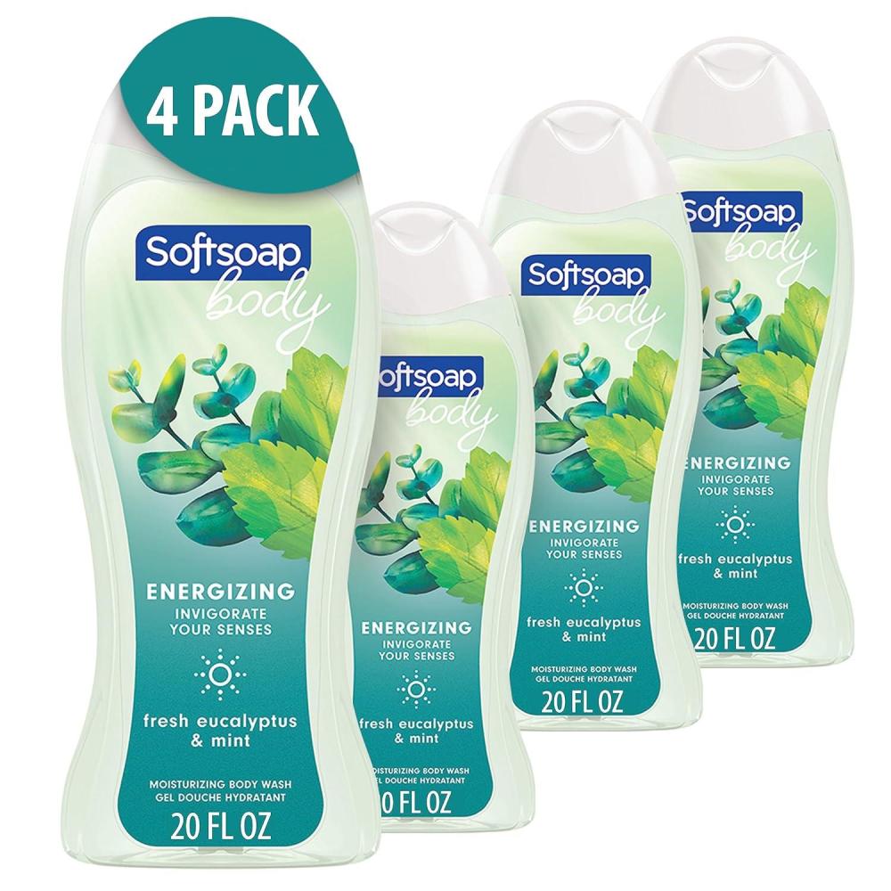 imageSoftsoap Moisturizing body wash macademia 20 ounce pump 20 Fl Oz 4 PacksEucalyptus  Mint