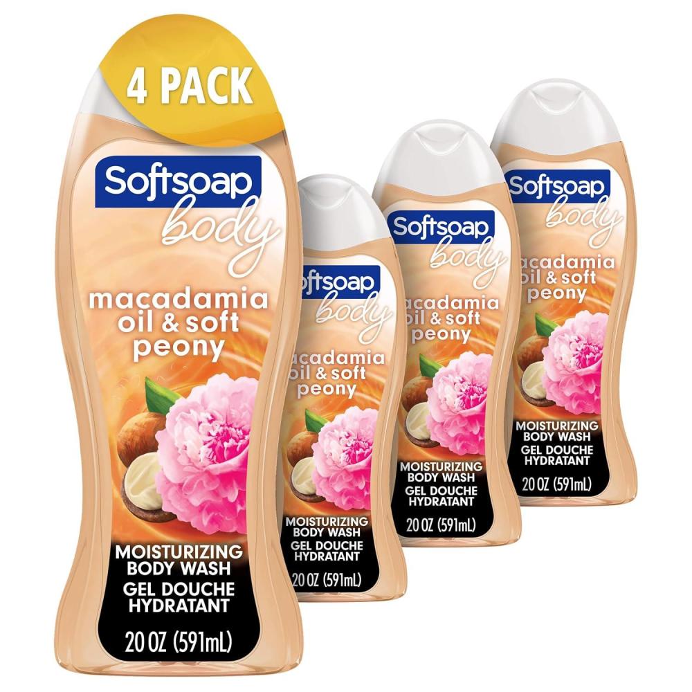 imageSoftsoap Moisturizing body wash macademia 20 ounce pump 20 Fl Oz 4 PacksMacademia