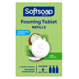 imageSoftsoap Hand Soap Tablets Foaming Hand Soap Refill Tablets Lemon Fizz 6 TabletsFresh Coconut