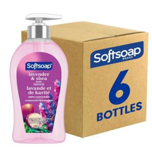 imageSoftsoap Warm Vanilla ampamp Coconut Milk Scent Liquid Hand Soap Moisturizing Liquid Hand Soap 1125 Ounce 6 PackLavender  Shea Butter