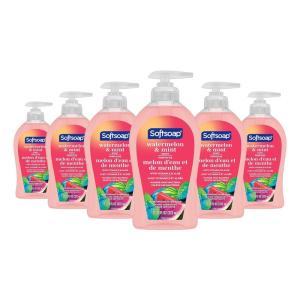 imageSoftsoap Moisturizing Liquid Hand Soap Pump Watermelon ampamp Mint 1125 Ounce Pack of 6