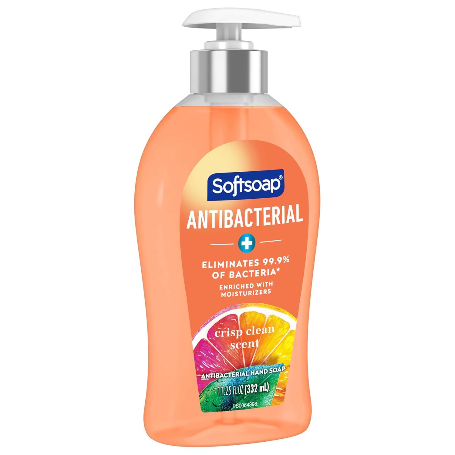 imageSoftsoap Clean ampamp Protect Antibacterial Liquid Hand Soap Cool Splash Hand Soap 1125 Ounce 6 PackCrisp Clean
