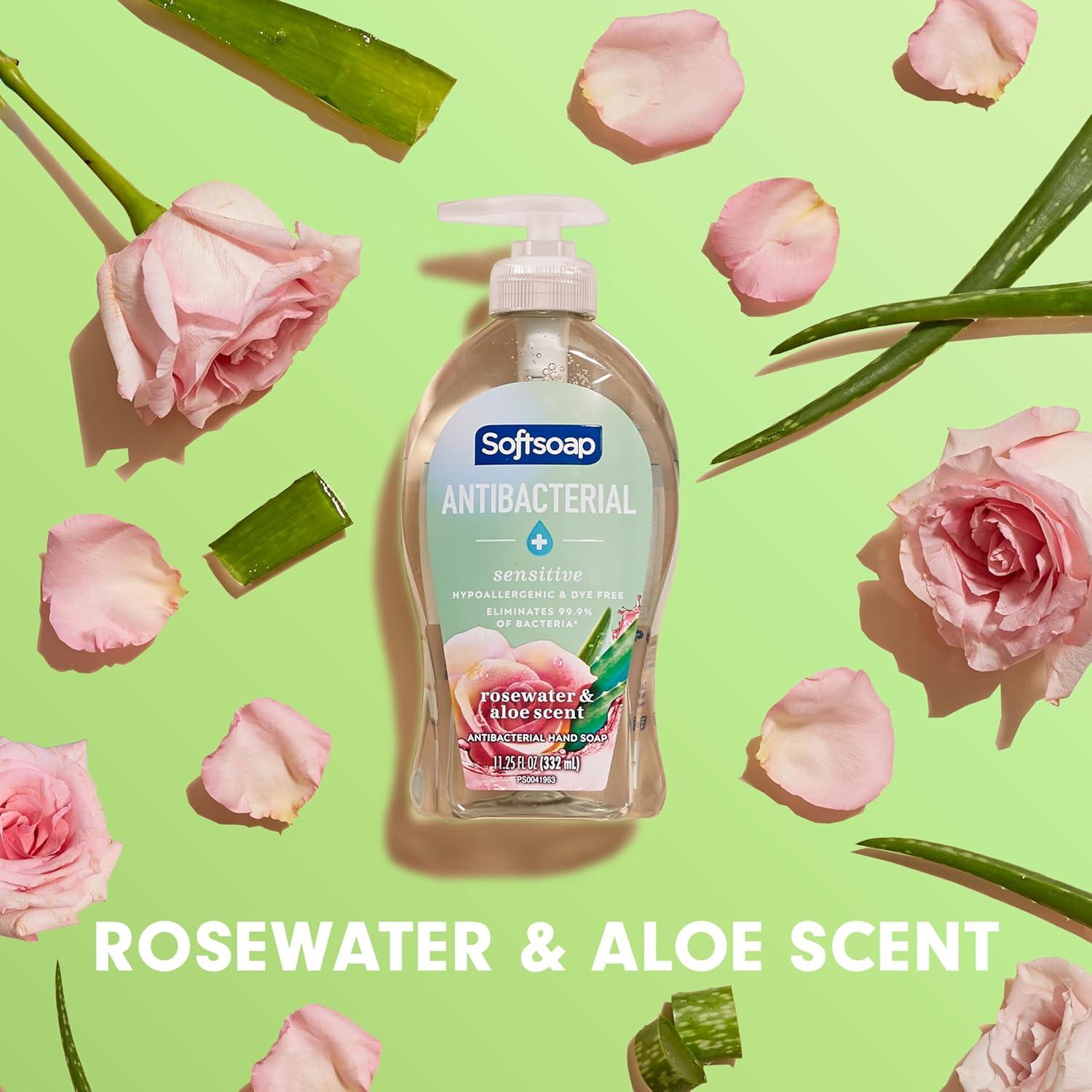 imageSoftsoap Clean ampamp Protect Antibacterial Liquid Hand Soap Cool Splash Hand Soap 1125 Ounce 6 PackRosewater  Aloe