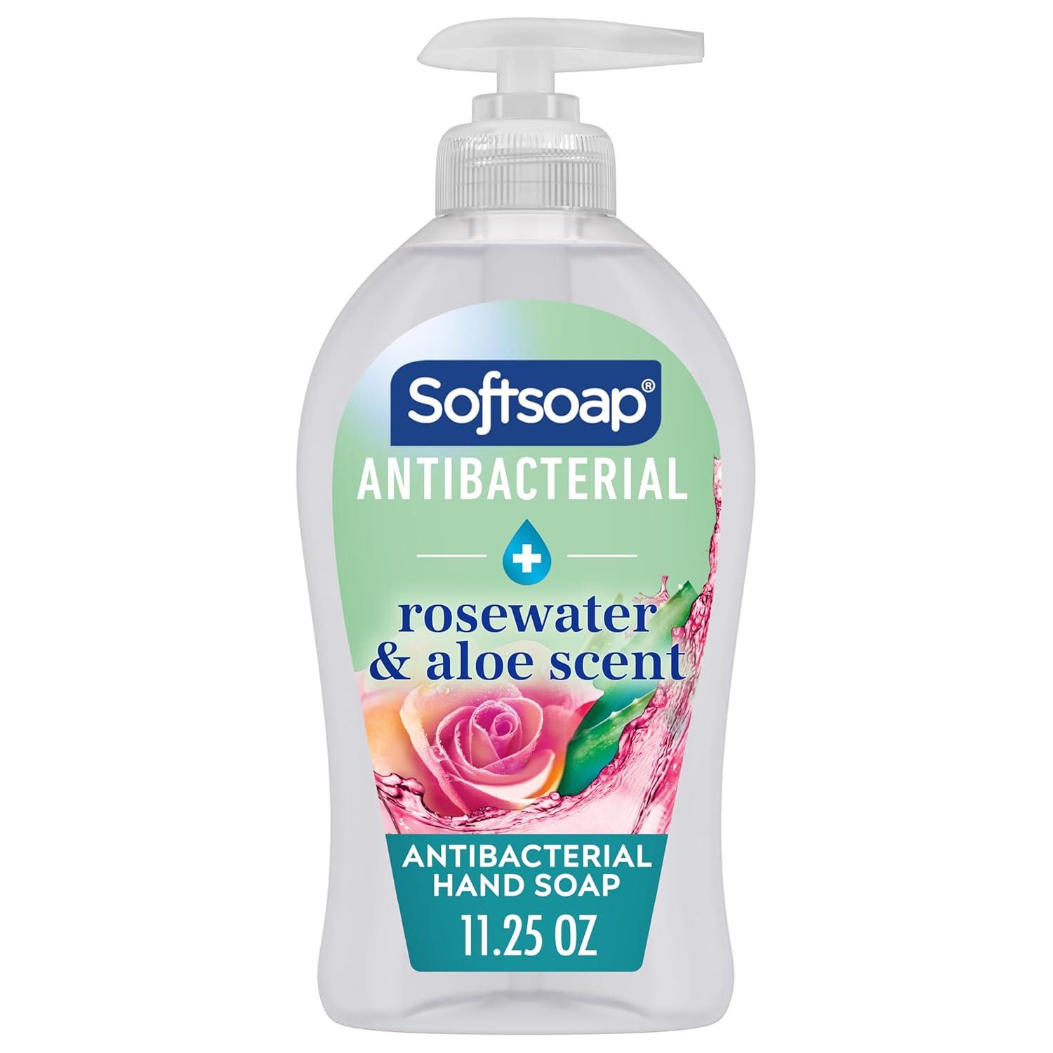 imageSoftsoap Clean ampamp Protect Antibacterial Liquid Hand Soap Cool Splash Hand Soap 1125 Ounce 6 PackRosewater  Aloe
