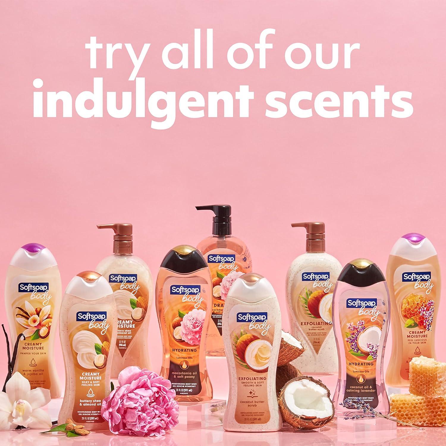 imageSoftsoap Moisturizing body wash macademia 20 ounce pump 20 Fl Oz 4 PacksShea  Almond