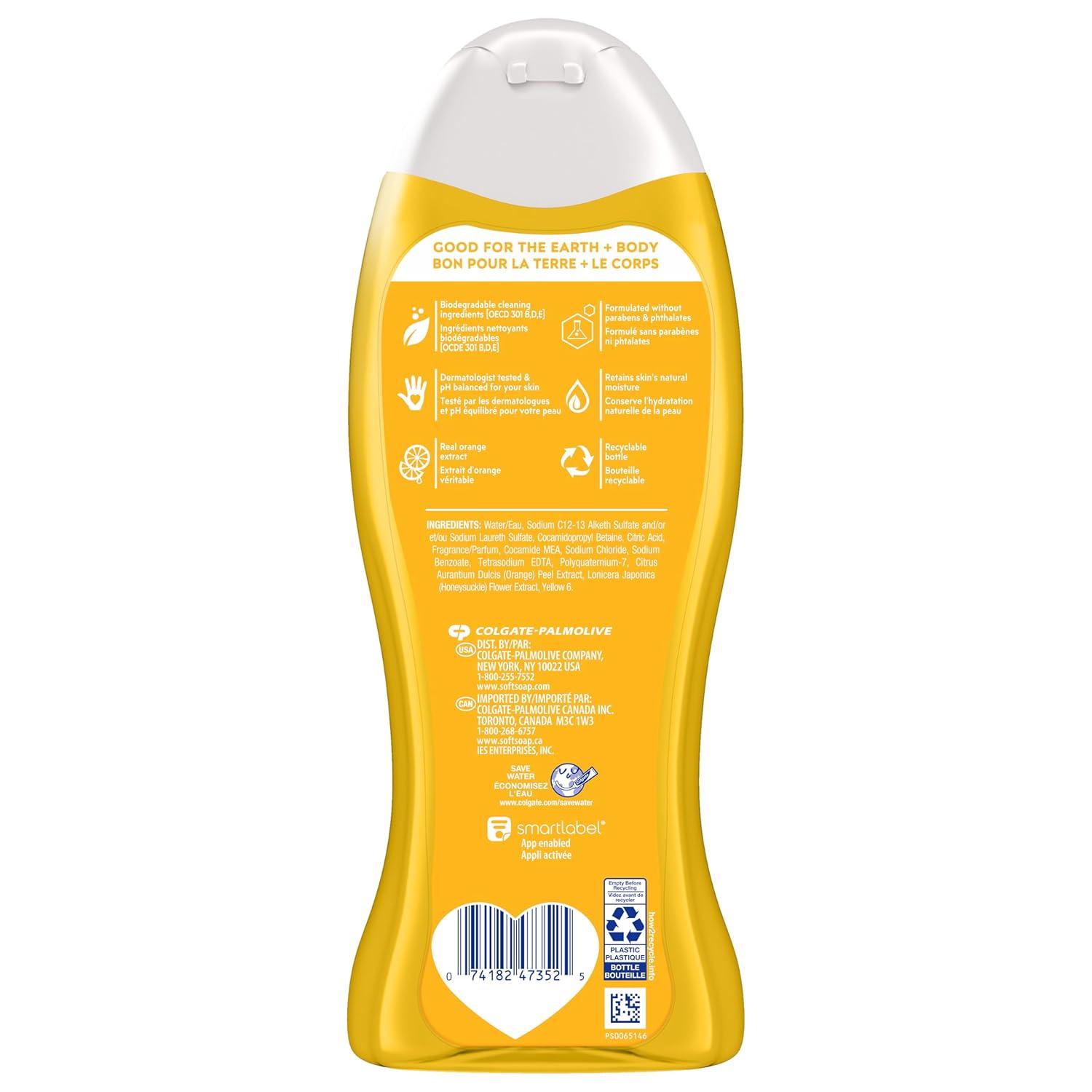 imageSoftsoap Moisturizing body wash macademia 20 ounce pump 20 Fl Oz 4 PacksSweet Honeysuckle  Orange