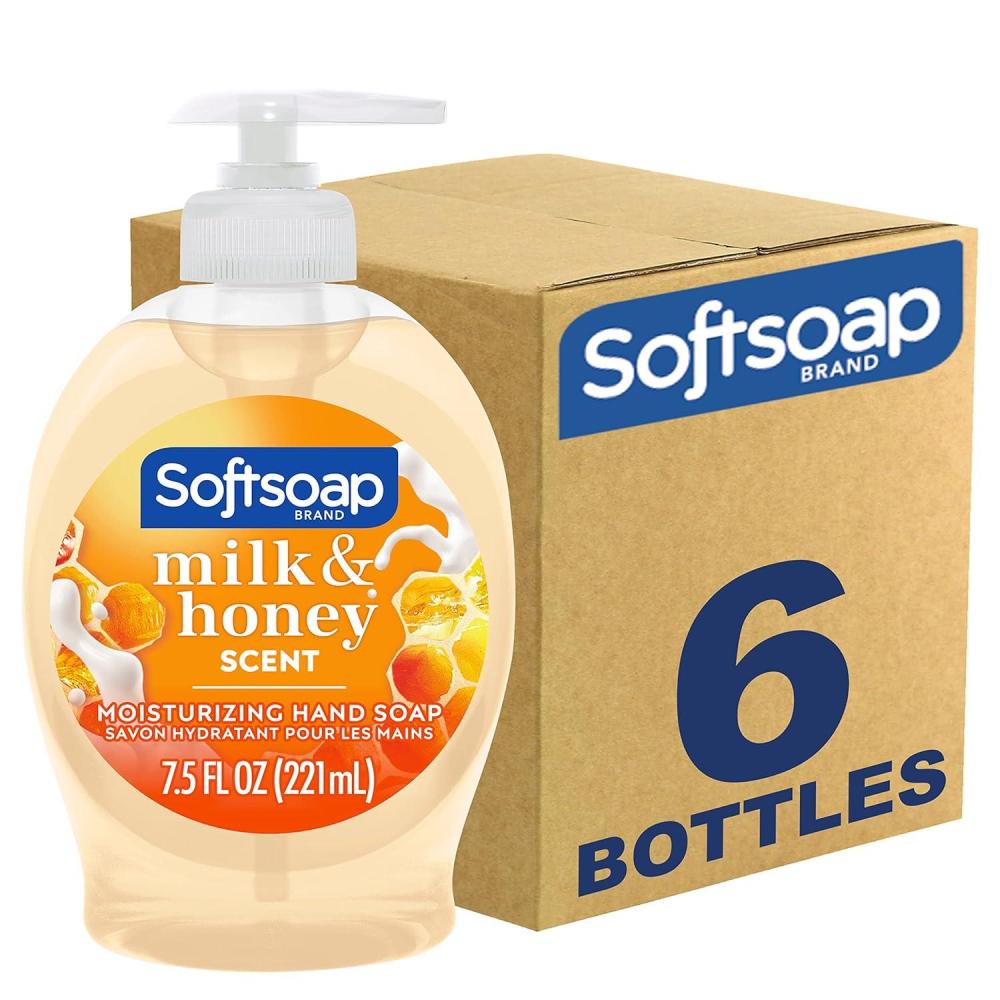 imageSoftsoap Liquid Hand Soap Aquarium Series  75 Fl Oz Pack of 6Milk and Honey