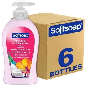 imageSoftsoap Clean ampamp Protect Antibacterial Liquid Hand Soap Cool Splash Hand Soap 1125 Ounce 6 PackCoconut  Hibiscus