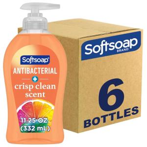 imageSoftsoap Clean ampamp Protect Antibacterial Liquid Hand Soap Cool Splash Hand Soap 1125 Ounce 6 PackCrisp Clean