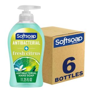 imageSoftsoap Clean ampamp Protect Antibacterial Liquid Hand Soap Cool Splash Hand Soap 1125 Ounce 6 PackFresh Citrus