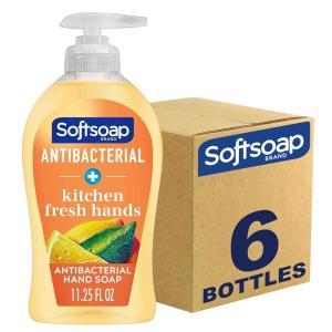 imageSoftsoap Clean ampamp Protect Antibacterial Liquid Hand Soap Cool Splash Hand Soap 1125 Ounce 6 PackKitchen Fresh