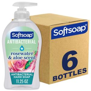 imageSoftsoap Clean ampamp Protect Antibacterial Liquid Hand Soap Cool Splash Hand Soap 1125 Ounce 6 PackRosewater  Aloe
