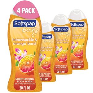 imageSoftsoap Moisturizing body wash macademia 20 ounce pump 20 Fl Oz 4 PacksSweet Honeysuckle  Orange